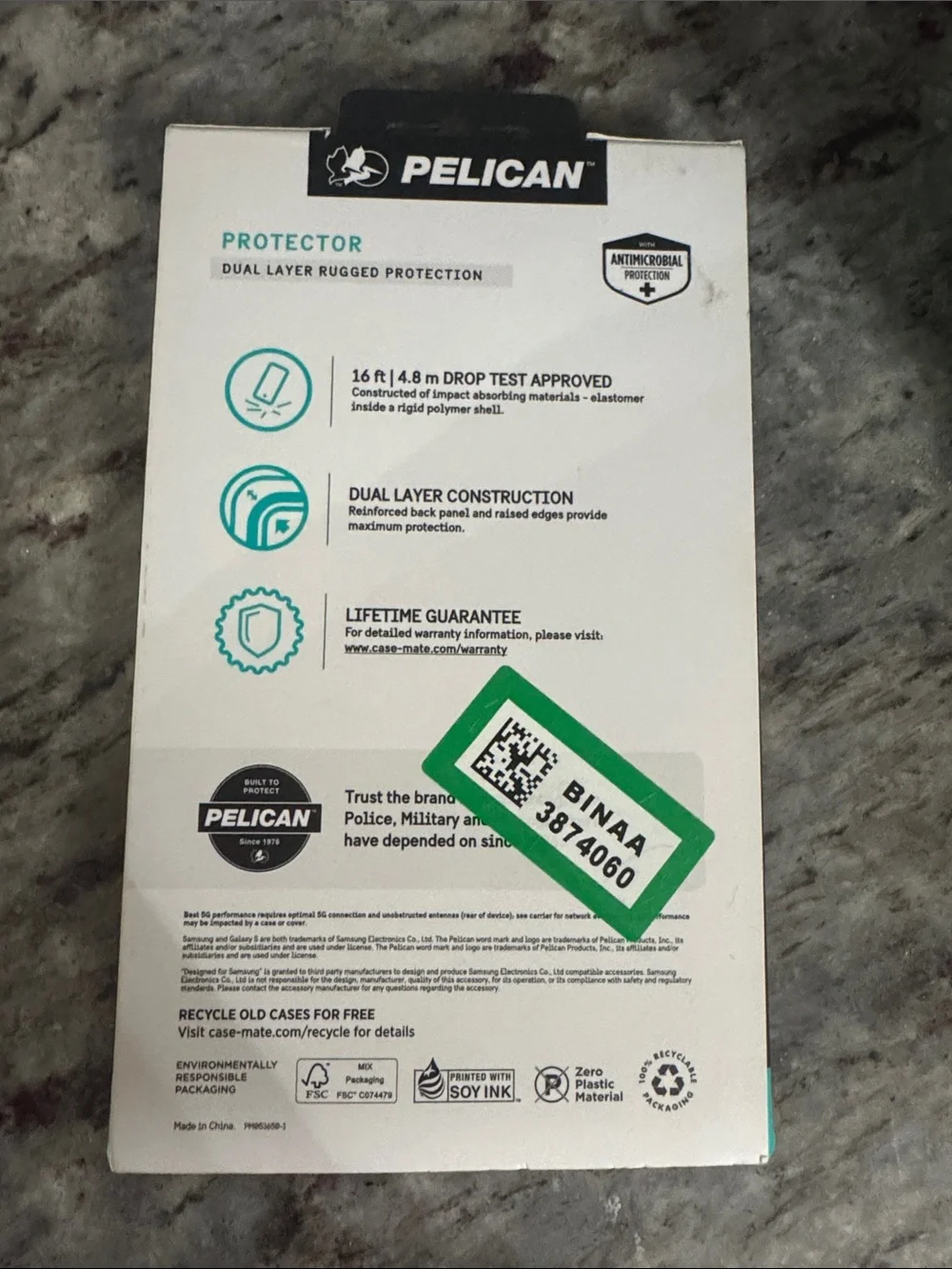 Pelican Black Case for Samsung Galaxy S24+